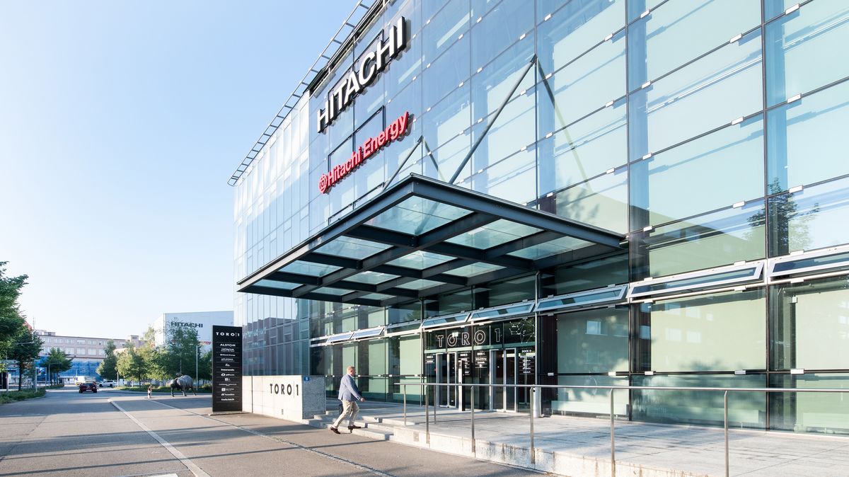 Façade of the Hitachi Energy Headquarters, Zurich, Switzerland