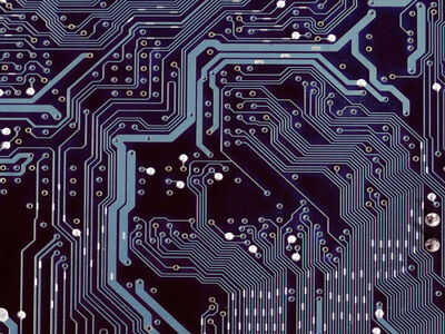 bottom side of a printed circuit board