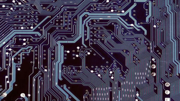 bottom side of a printed circuit board