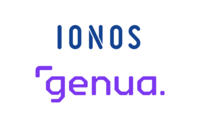 the logos of Ionos und genua joined in one image