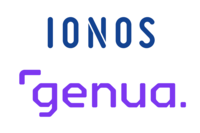 the logos of Ionos und genua joined in one image