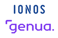 the logos of Ionos und genua joined in one image
